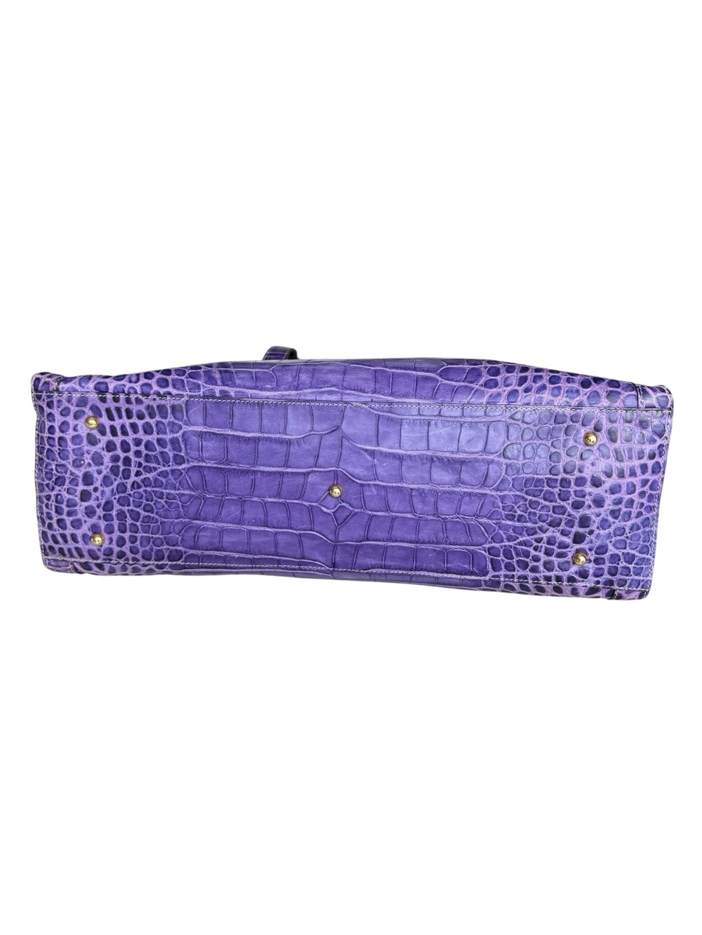 Rare Dooney & Bourke Alto Vintage Large Satchel Crocodile Embossed Leather Italy - Picture 11 of 15